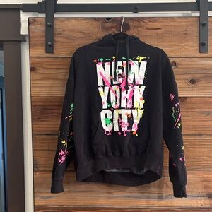 Popular Basics Black Hoodie with Colorful Graphic